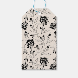 Moderne minimalistische botanische Blumen-Skizzenm Geschenkanhänger