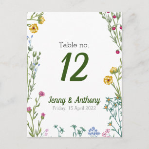 Moderne Minimalistische botanische Flora Postkarte