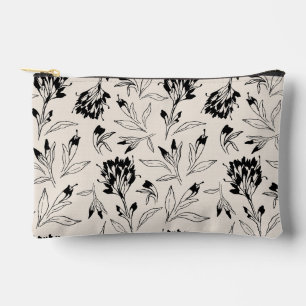 Moderne minimalistische botanische Floralskizzenmu Zubehörtasche