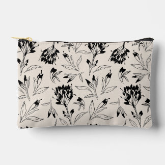 Moderne minimalistische botanische Floralskizzenmu Zubehörtasche