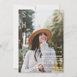 Moderne minimalistische Braut-Foto-Junggesellinnen Einladung