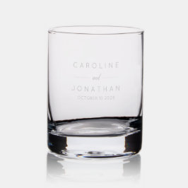 Moderne Minimalistische Brautpaare Elegante Rocks Glas
