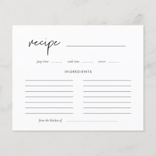 Moderne Minimalistische Brautparty-Rezeptur