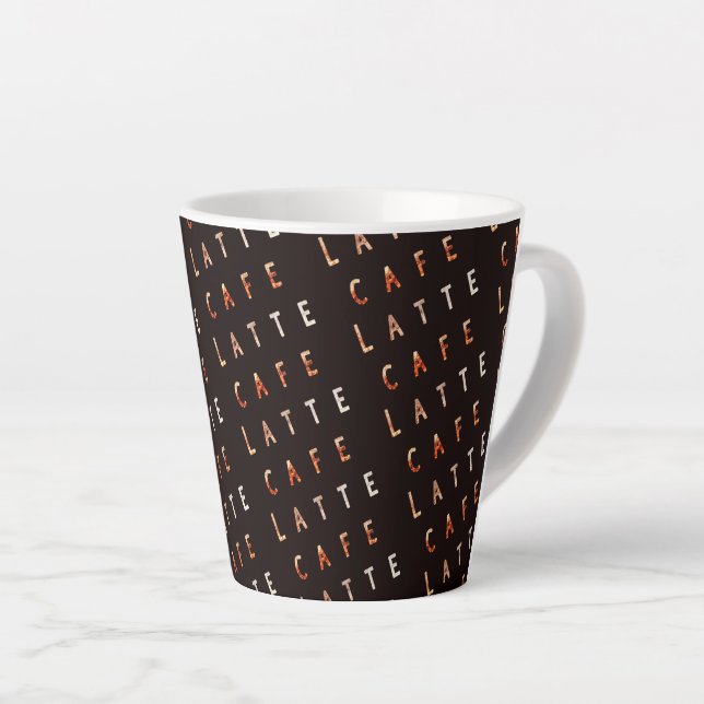Moderne Minimalistische Caffe Latte Typografy L Milchtasse (Rechte Ecke)