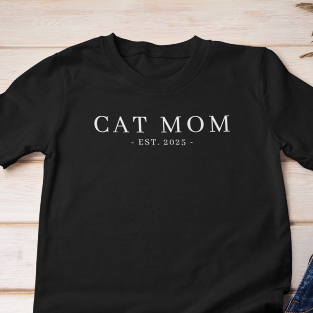 Moderne Minimalistische Cat-Mama Tri-Blend Shirt (Von Creator hochgeladen)