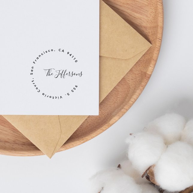 Moderne minimalistische Chic-Rücksendeadresse Gummistempel (Von Creator hochgeladen)