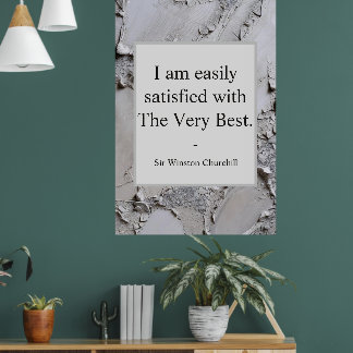 Moderne minimalistische Churchill-Zitat-Bürowand Poster