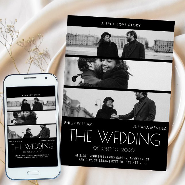 Moderne minimalistische Cover Poster Foto Hochzeit Einladung (Von Creator hochgeladen)