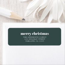 Moderne Minimalistische dunkelgrüne Weihnachten fr