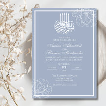 Moderne Minimalistische Dusty Blue und White