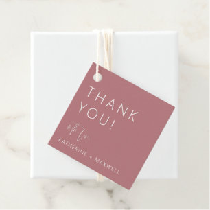 Moderne Minimalistische Dusty Rose Vielen Dank Geschenkanhänger