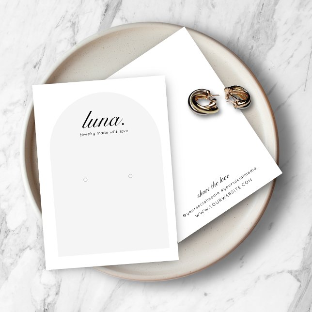 Moderne Minimalistische Earring Display Card (Von Creator hochgeladen)