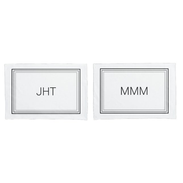 Moderne Minimalistische Ehefrauen an den Grenzen Kissenbezug (Vorderseite-Set)