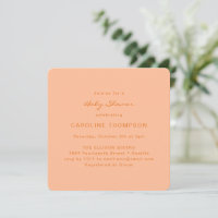 Moderne Minimalistische, einfache Babydusche Peach