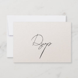 Moderne minimalistische einfache Elegante RSVP-Kar RSVP Karte