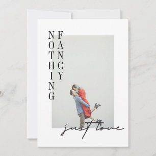 Moderne minimalistische einfache Foto-Elopement-Ho Einladung