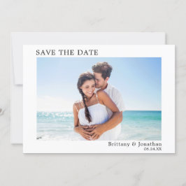 Moderne Minimalistische, einfache Foto Save the Da Save The Date