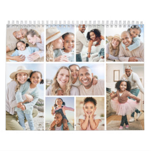 Moderne minimalistische einfache Fotocollage Kalender