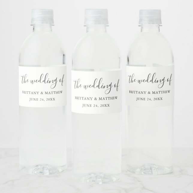 Moderne Minimalistische Einfache Hochzeit (Flaschen)