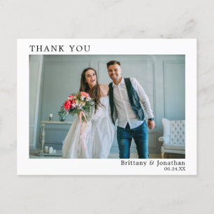 Moderne minimalistische einfache Hochzeitsfotograf Postkarte