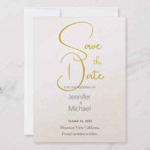 Moderne minimalistische einfache Kalligrafie-Hochz Save The Date