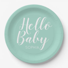 moderne, minimalistische, einfache niedliche Babyd Pappteller