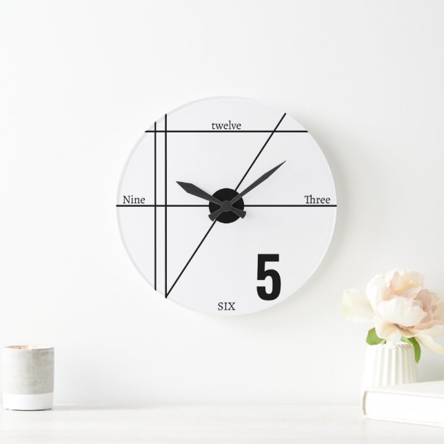 Moderne Minimalistische, einzigartige mathematisch Große Wanduhr (Zuhause)