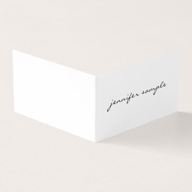 Moderne Minimalistische Elegant Beruflich geflocht Visitenkarten (Vorderseite)
