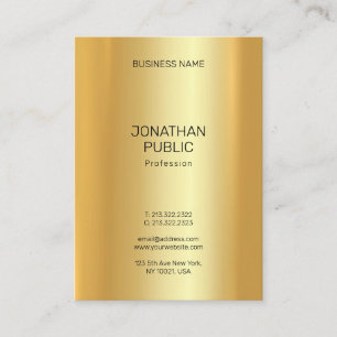 Moderne Minimalistische Elegant-Gold-Look Vorlage Visitenkarte