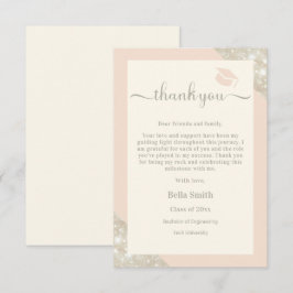 Moderne Minimalistische Elegant Grad Dankeschön-Ka Dankeskarte