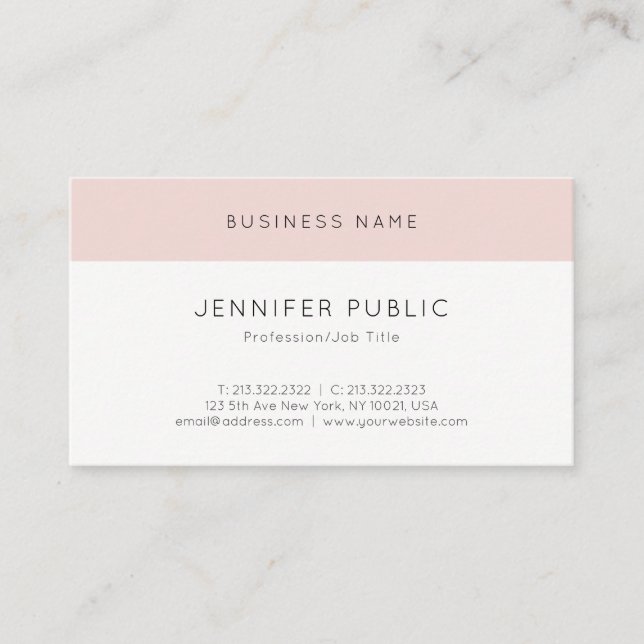 Moderne Minimalistische Elegant Simple Template Tr Visitenkarte (Vorderseite)