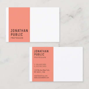 Moderne, Minimalistische Elegant Template Trendy Visitenkarte