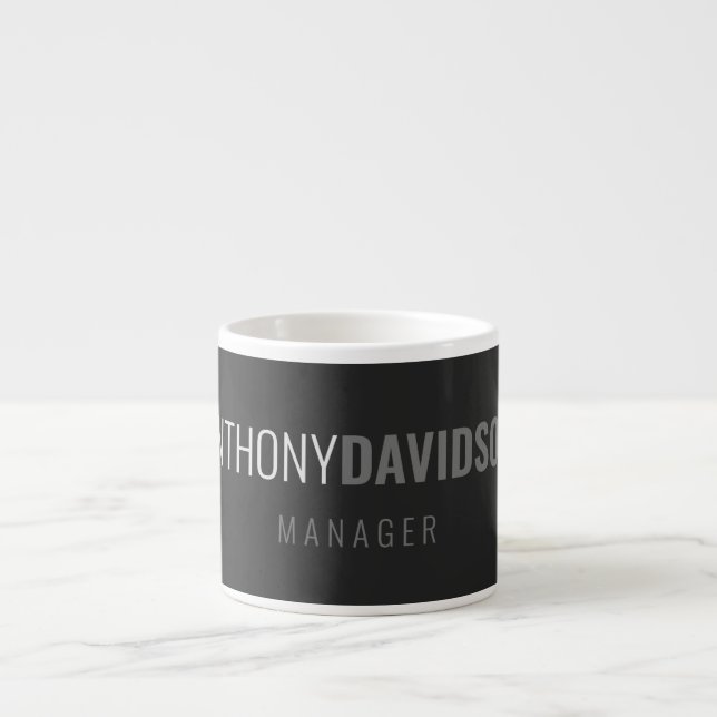Moderne Minimalistische Elegante Beruflich Ihren N Espressotasse (Vorderseite)