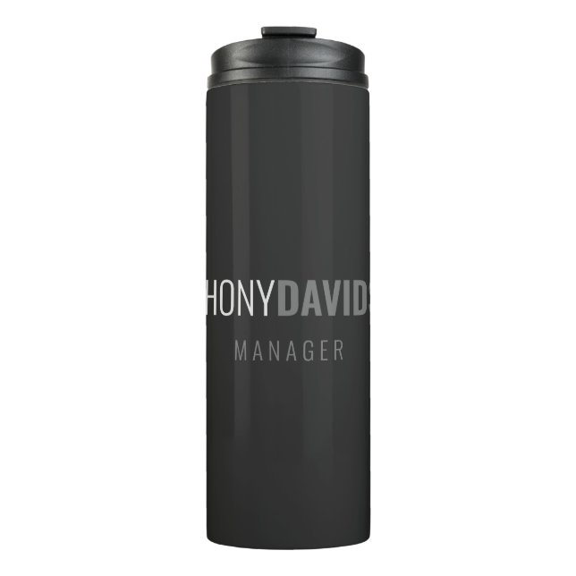 Moderne Minimalistische Elegante Beruflich Ihren N Thermosbecher (Vorderseite)