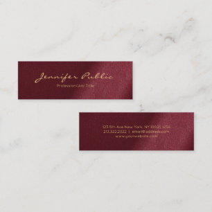 Moderne Minimalistische Elegante Berufliche Typogr Mini Visitenkarte