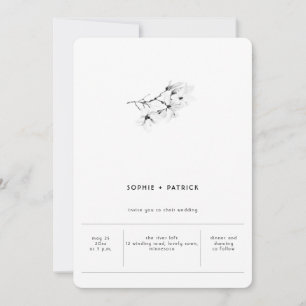 Moderne Minimalistische Elegante Chic Magnolias Ho Einladung