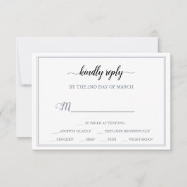 Moderne Minimalistische ✨ 💍 Elegante Einfache Hoc RSVP Karte