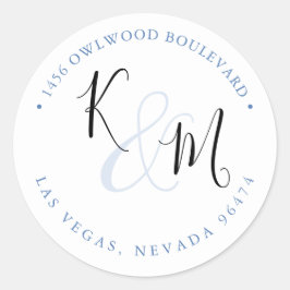 Moderne Minimalistische 🤵 Elegante Einfache Hochz Runder Aufkleber