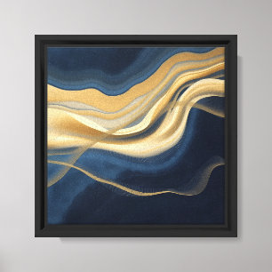 Moderne minimalistische elegante Goldene Musterkun Leinwanddruck