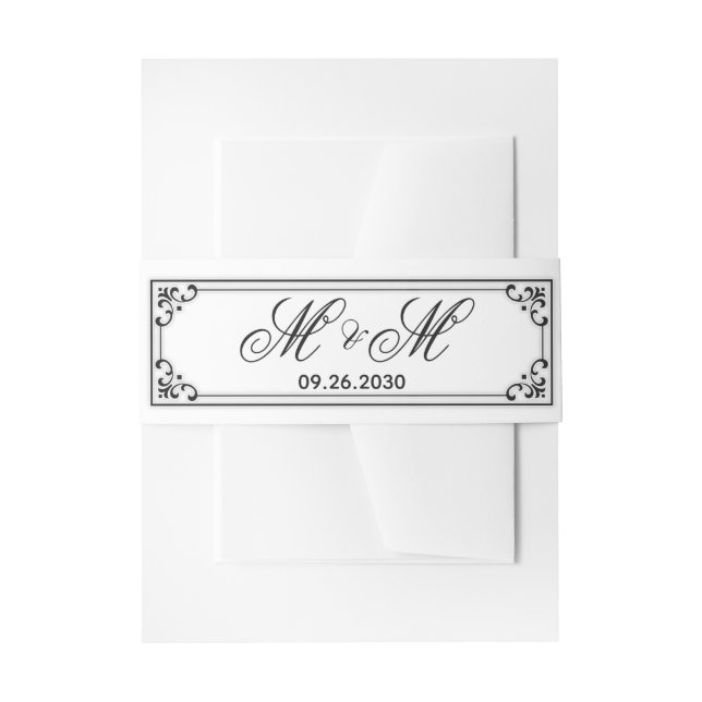 Moderne Minimalistische Elegante Hochzeit Einladungsbanderole (Vorderseite Beispiel)