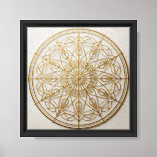 Moderne minimalistische elegante Mandala-Kunst Leinwanddruck