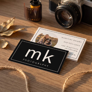 Moderne Minimalistische Elegante Monogramm-Design Visitenkarte