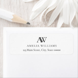Moderne minimalistische elegante Monogramm-Rücksen