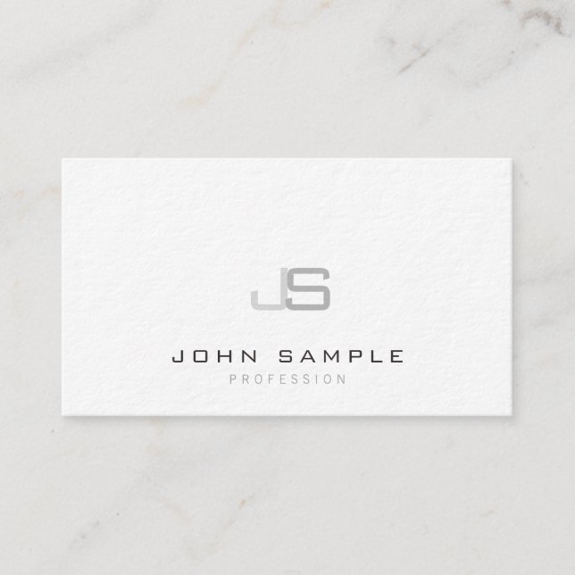 Moderne Minimalistische, elegante Monogramm-Vorlag Visitenkarte (Vorderseite)