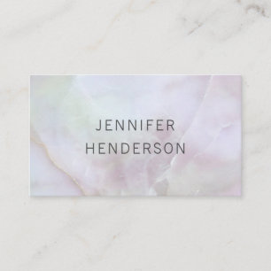 Moderne minimalistische elegante Rose Quarz berufl Visitenkarte