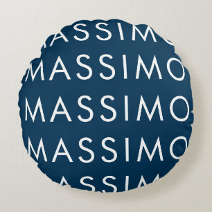 Moderne minimalistische elegante schlichte preußis rundes kissen
