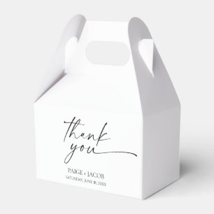 Moderne Minimalistische, elegante Schwarze Hochzei Geschenkschachtel