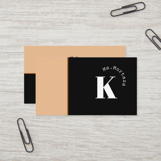 Moderne Minimalistische elegante Visitenkarte (Vorderseite/Rückseite Beispiel)