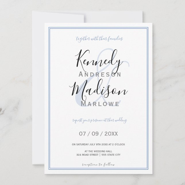 Moderne Minimalistische ✨ 💌 elegantes Trendsett Einladung (Vorderseite)