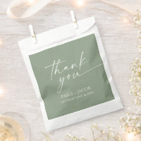 Moderne Minimalistische Elegantsage Grüne Hochzeit